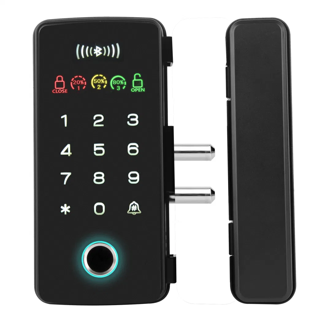 Electric Fingerprint Smart Tuya APP Digital Small Glass Sliding Door Lock Card Intelligent Keyless Door Lock