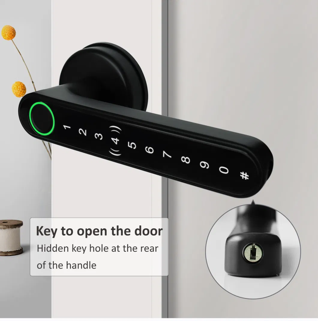 Home Digital Door Lock Level Smart Lock Biometric Keyless Entry Door Handle Fingerprint Lock