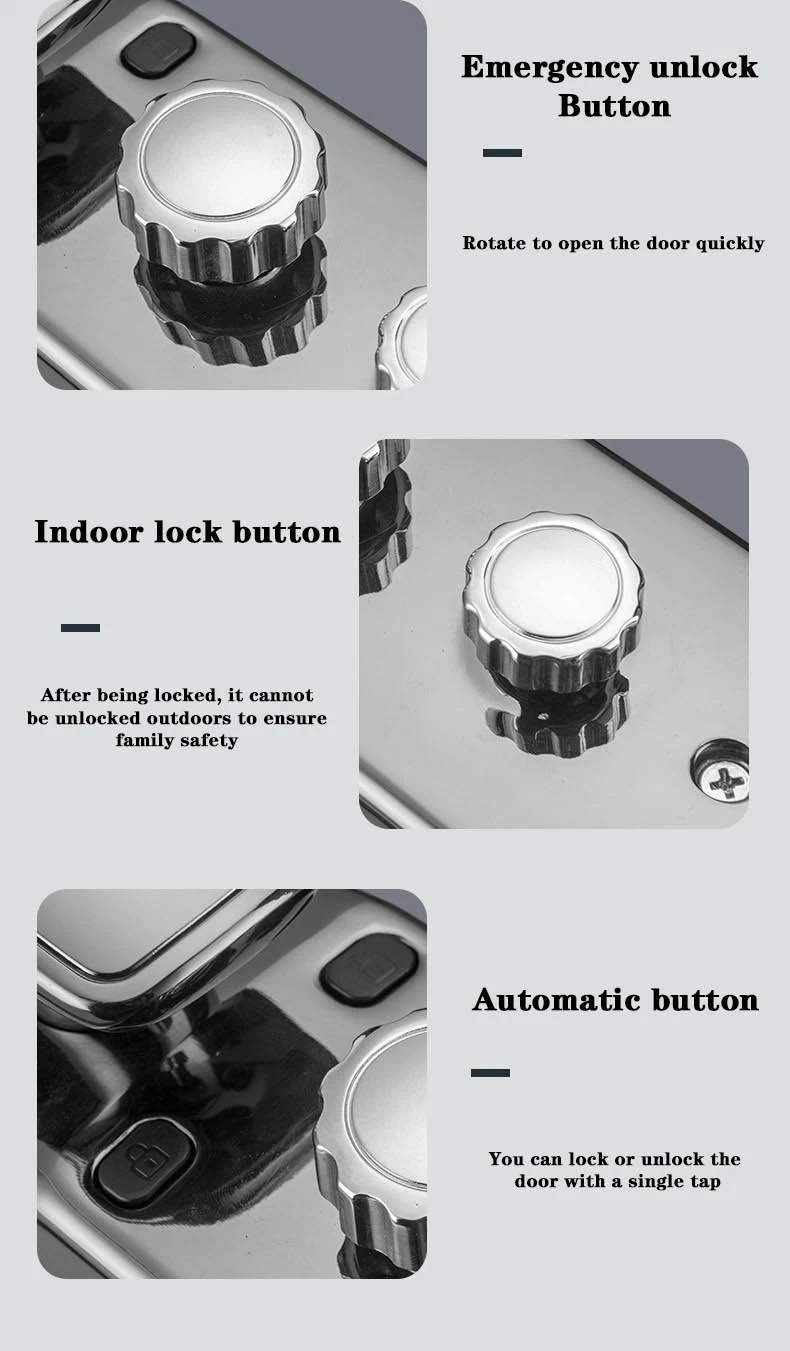 Fingerprint Lock Password Card WiFi APP Smart Electronic Door Lock