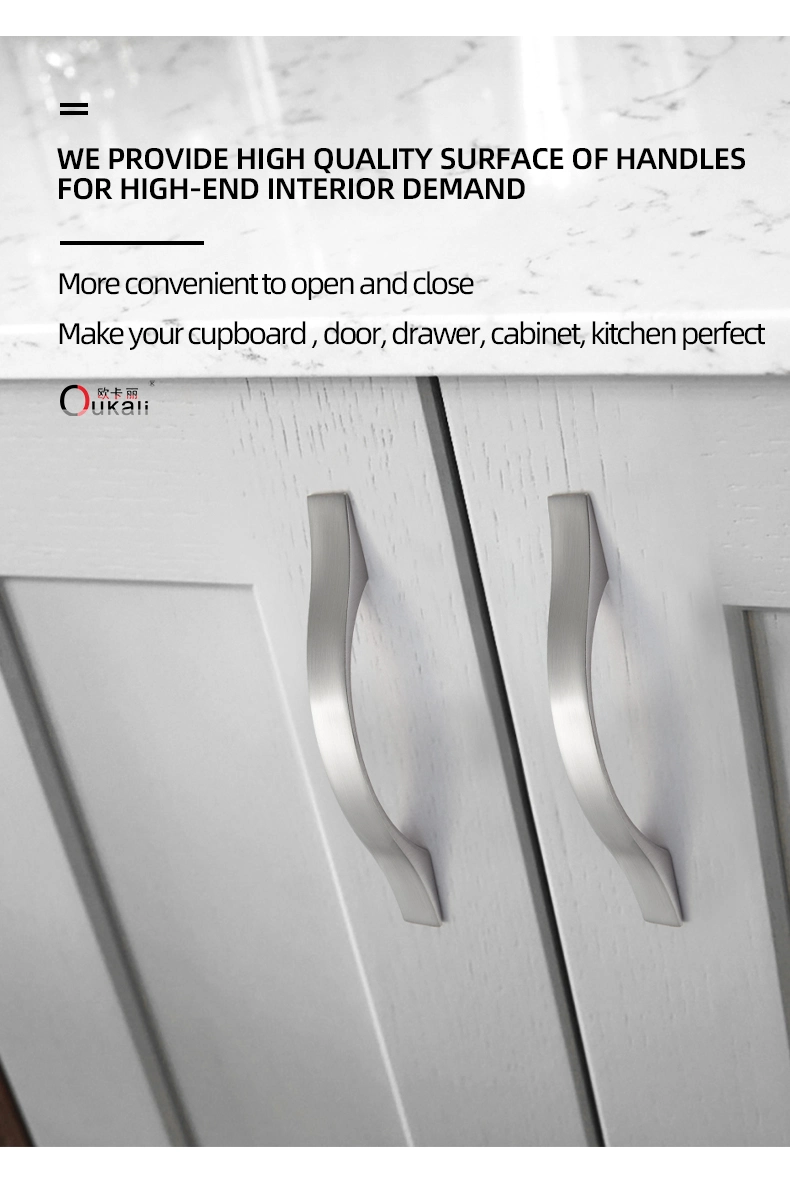 Drawer Bright Brushed Nickel Aluminium Kitchen Cabinets Door Pull Handle Cabinet Handles Cabinet Pulls and Knobs