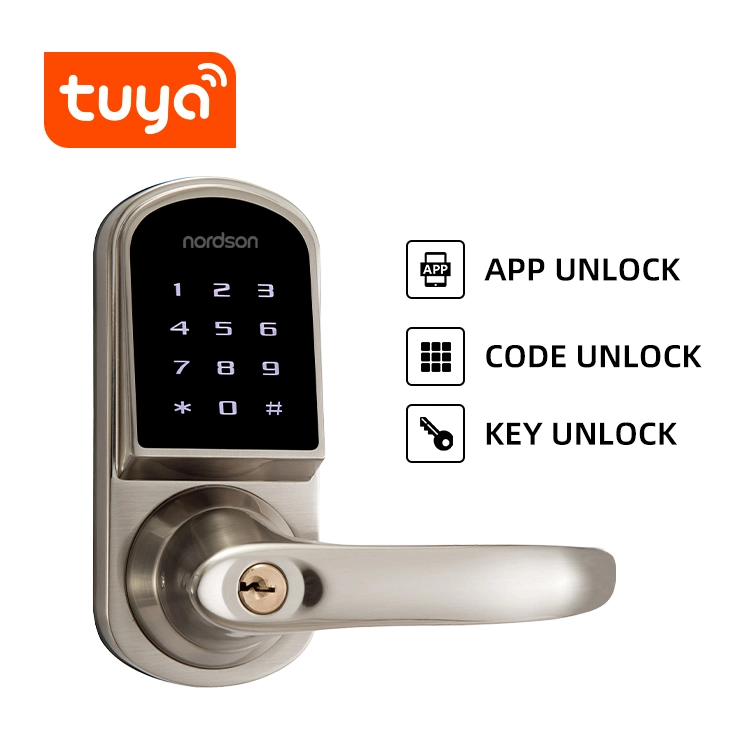 Bluetooth Electronic Safe Deadbolt Door Lock Security Tuya Smart Door Lock with Fingerprint