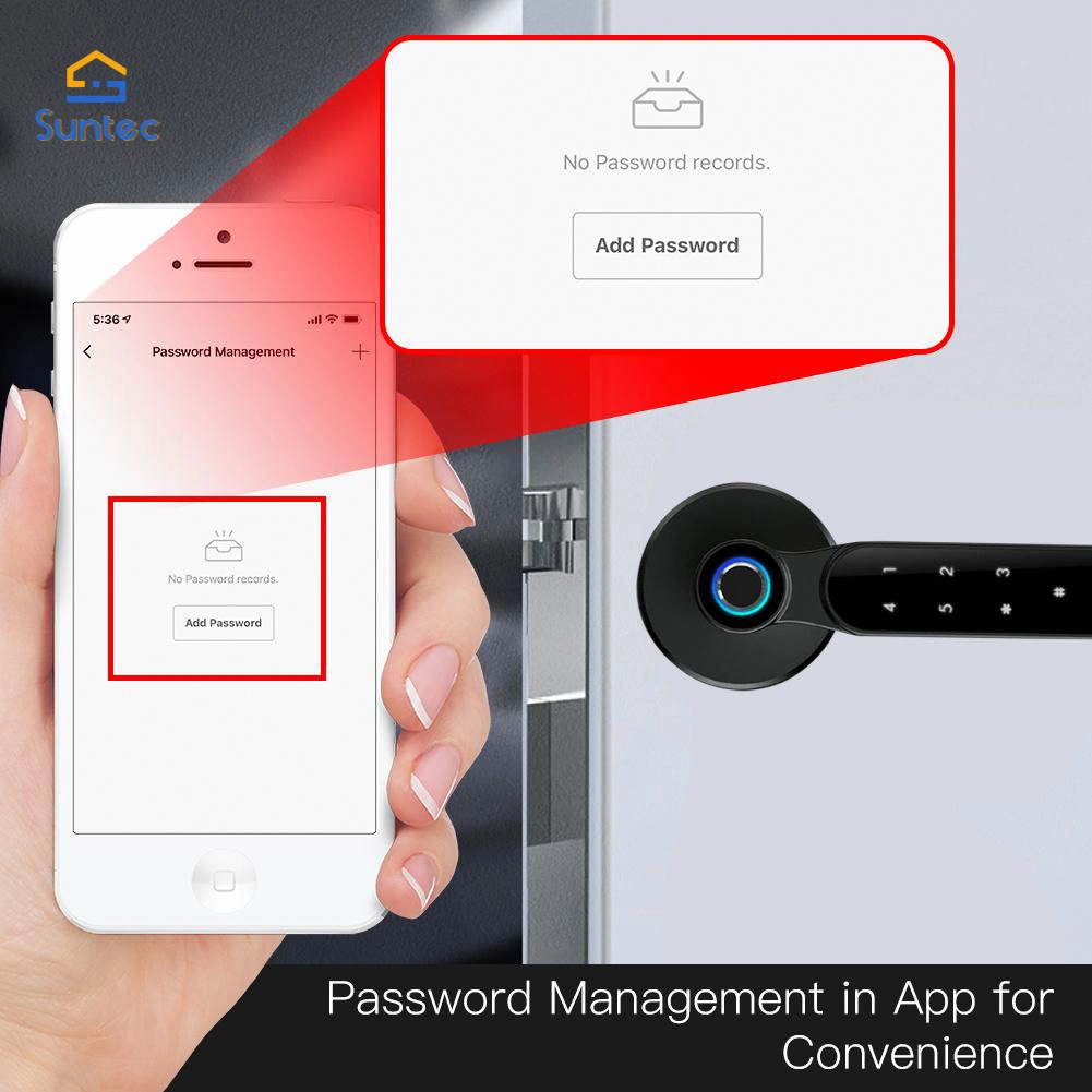 Best Sale Tuya Smart Door Lock Multiple Unlocking Fingerprint Password RFID