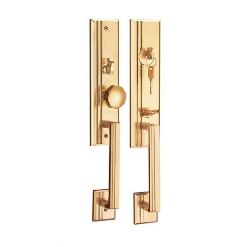 Gold Door Lock Brass Door Handle Home Bedroom Interior Door Handle Lock
