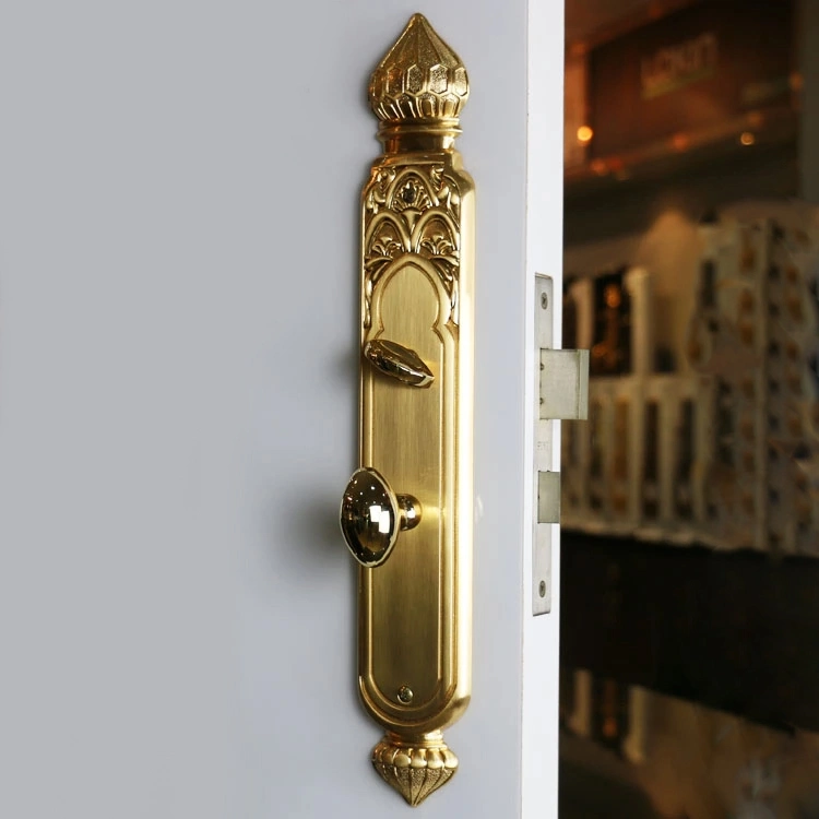 Golden Safe Zinc Alloy Solid Keys Handle Mechanical Door Lock