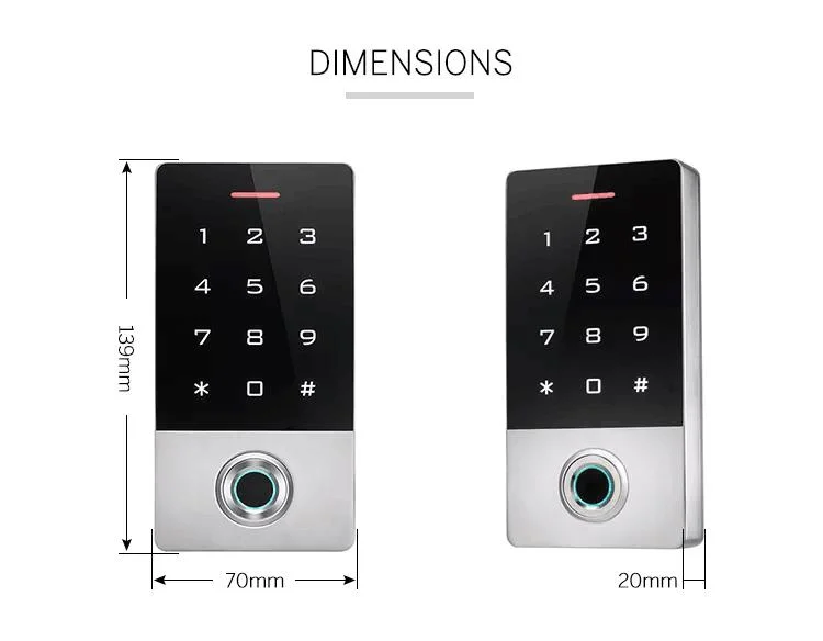 RFID Access Control System Ttlock Tuya WiFi Smart Door Lock Fingerprint Touch Access Control Keypad