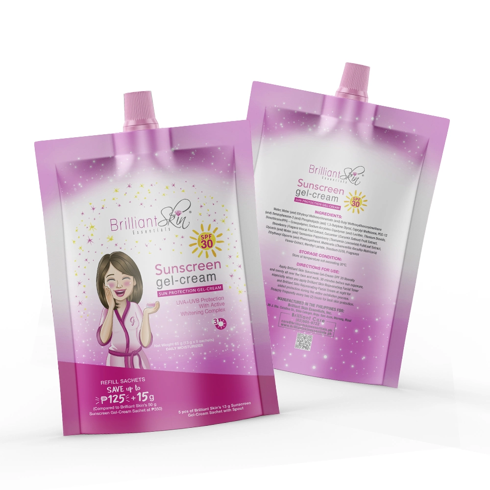 New Design Spout Pouch with Lid Cosmetic Packagings Lotion Packaging Design
