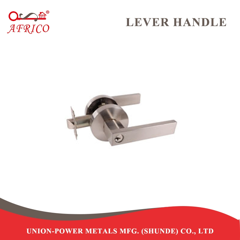 Antique Brass Aluminum Tubular Handle Door Lock Lever Handle Lockset