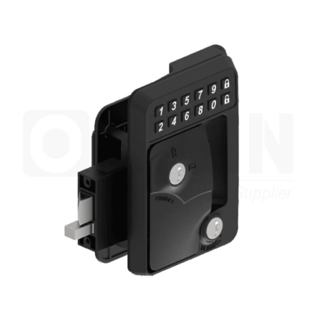 Black Electric Keyless RV Entry Door Lock with Intergrated Keypad Trailer Lock