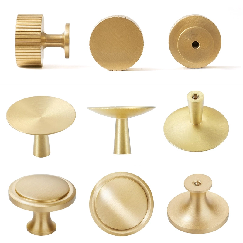 Koppalive Gold Luxury Kitchen Door Knob Brass Handle for Cabinet and Drawer