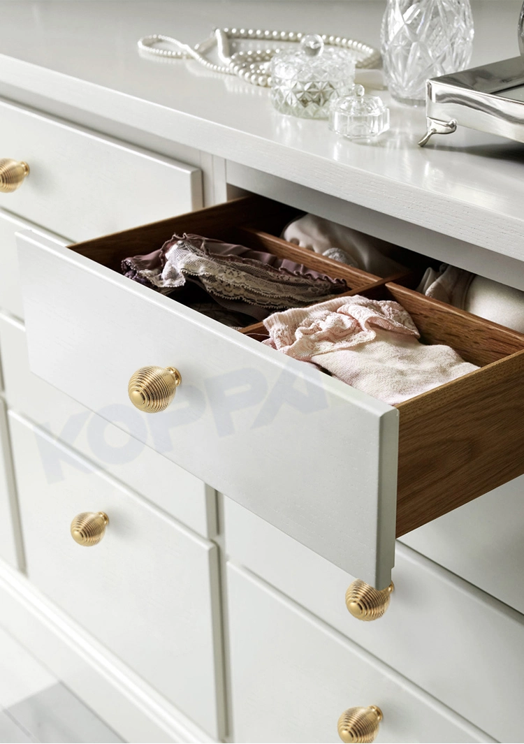 Matte Brass Ball Luxury Furniture Cabinet Wardrobe Drawer Handle Kitchen Door Spherical Round Knob