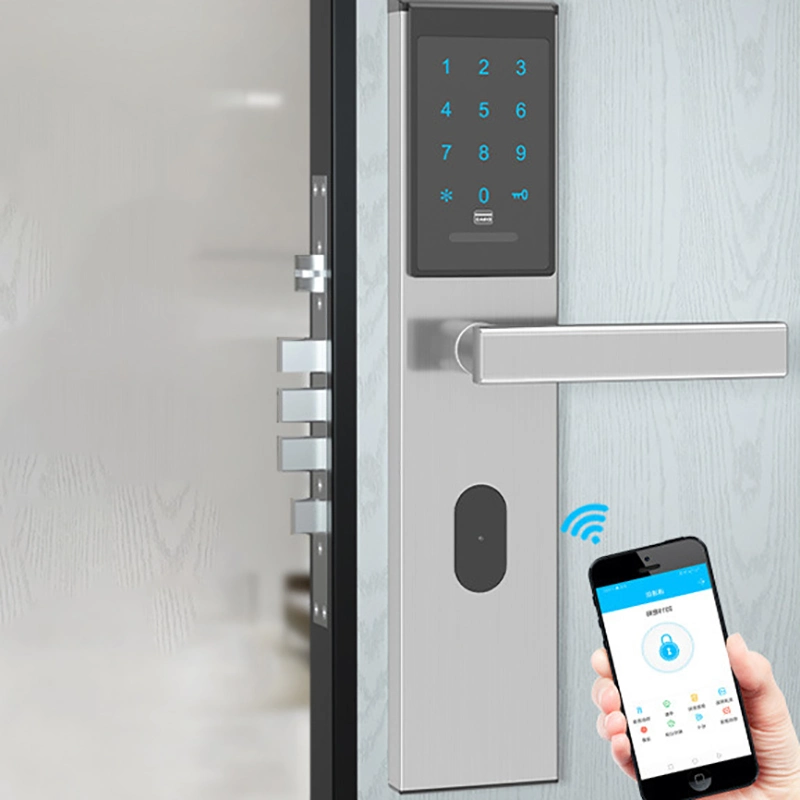 Touchscreen Keypad Digital Smart Fingerprint Door Lock Keyless Entry Door Lock with Reversible Handle