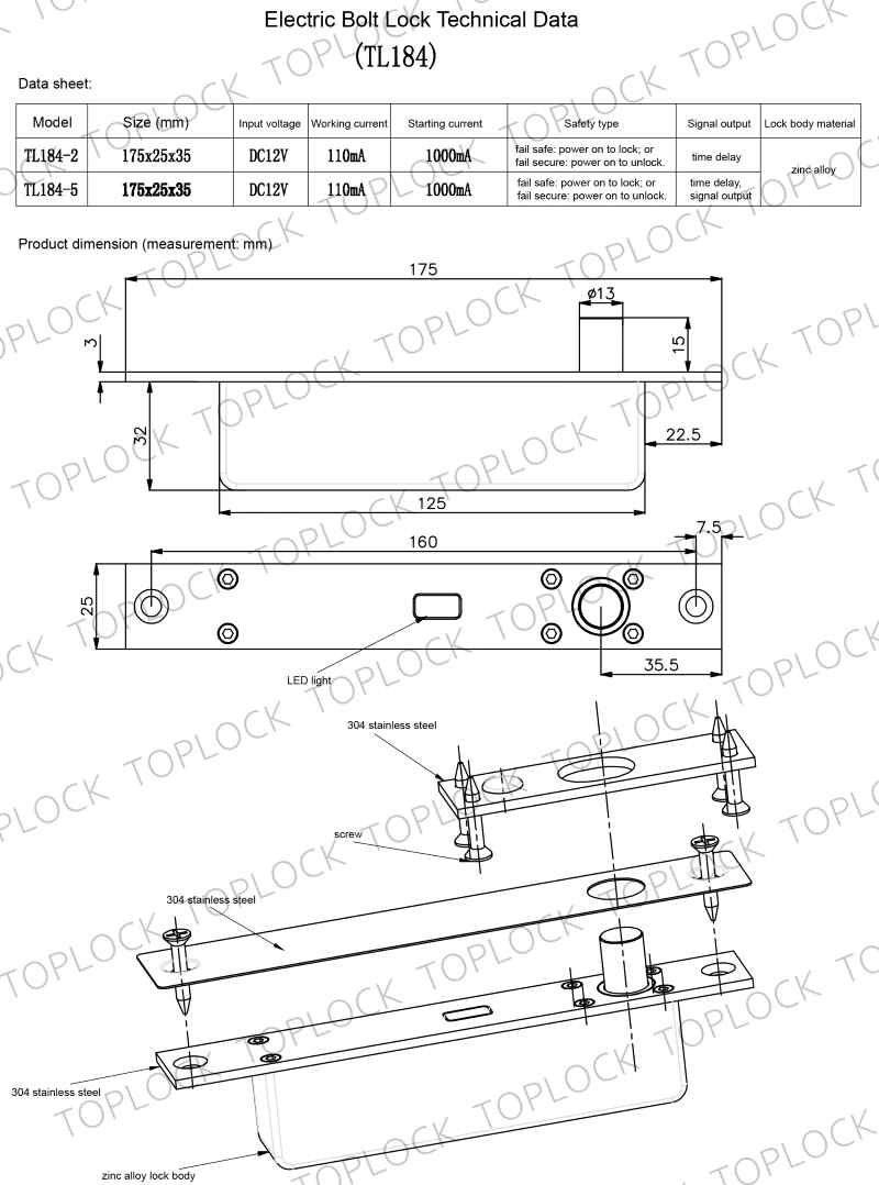 Cisa Electric Lock Installation Electric Lock House Door for Intercom System