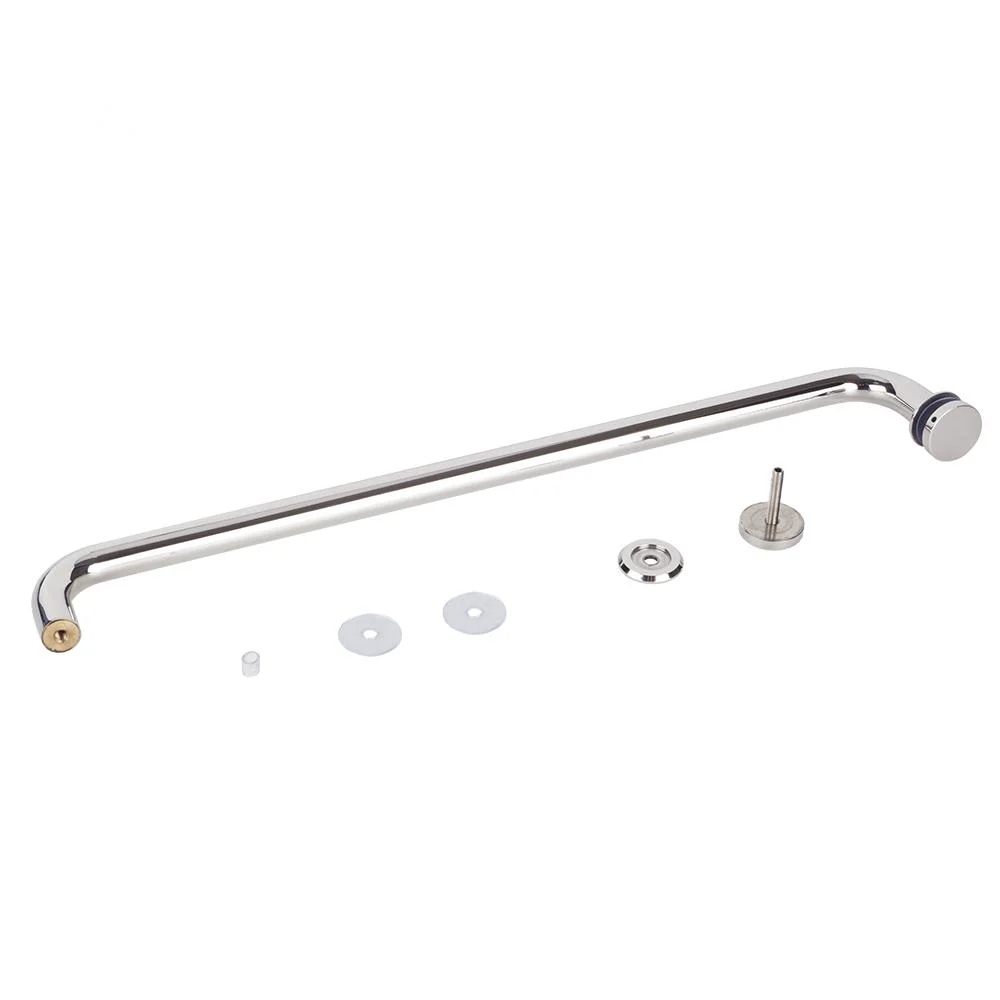 Single Side Door Pull Handle Stainless Steel Rectangular Tube Bar Glass Door Straight Shower Handle