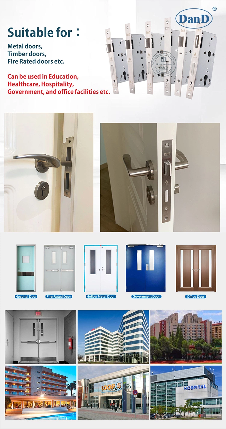 BS En12209 Fire Exterior Door Commercial Mortise Key Deadbolt Sash Lock