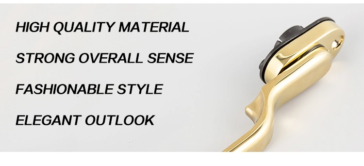 ISO9001 Ningbo LG OEM Fashion Design Privacy PVD Golden Satin Chrome Color Zinc Alloy Interior Door Lever Handle