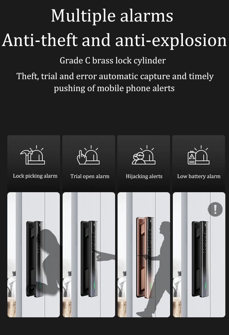 Automatic Fingerprint Digital Safe Door Lock for Home Smart 3D Face Recognition Exterior Door Lock Outdoor Furniture