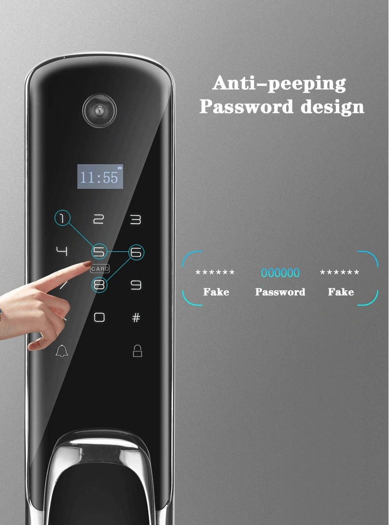 Fingerprint Lock Password Card WiFi APP Smart Electronic Door Lock