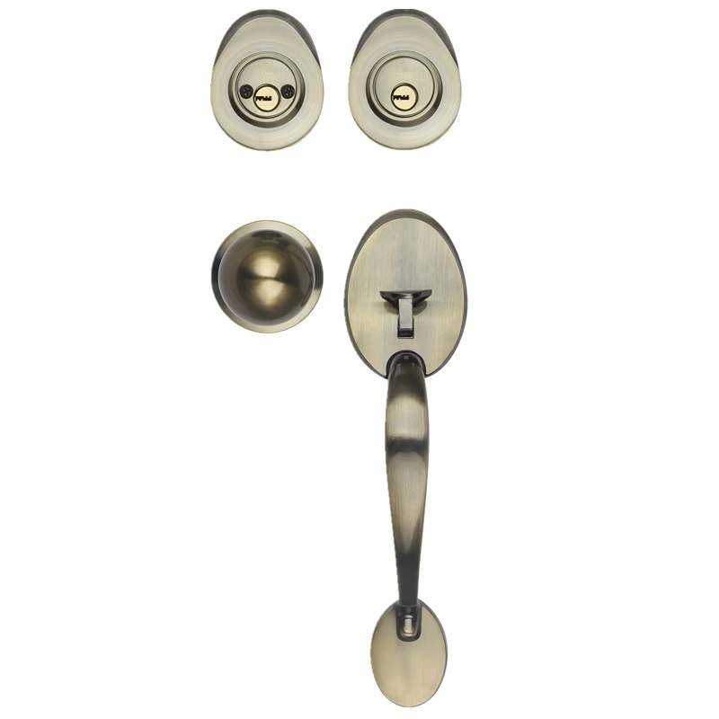 Zinc Alloy Double Lock Handle Set Entry Door Lock