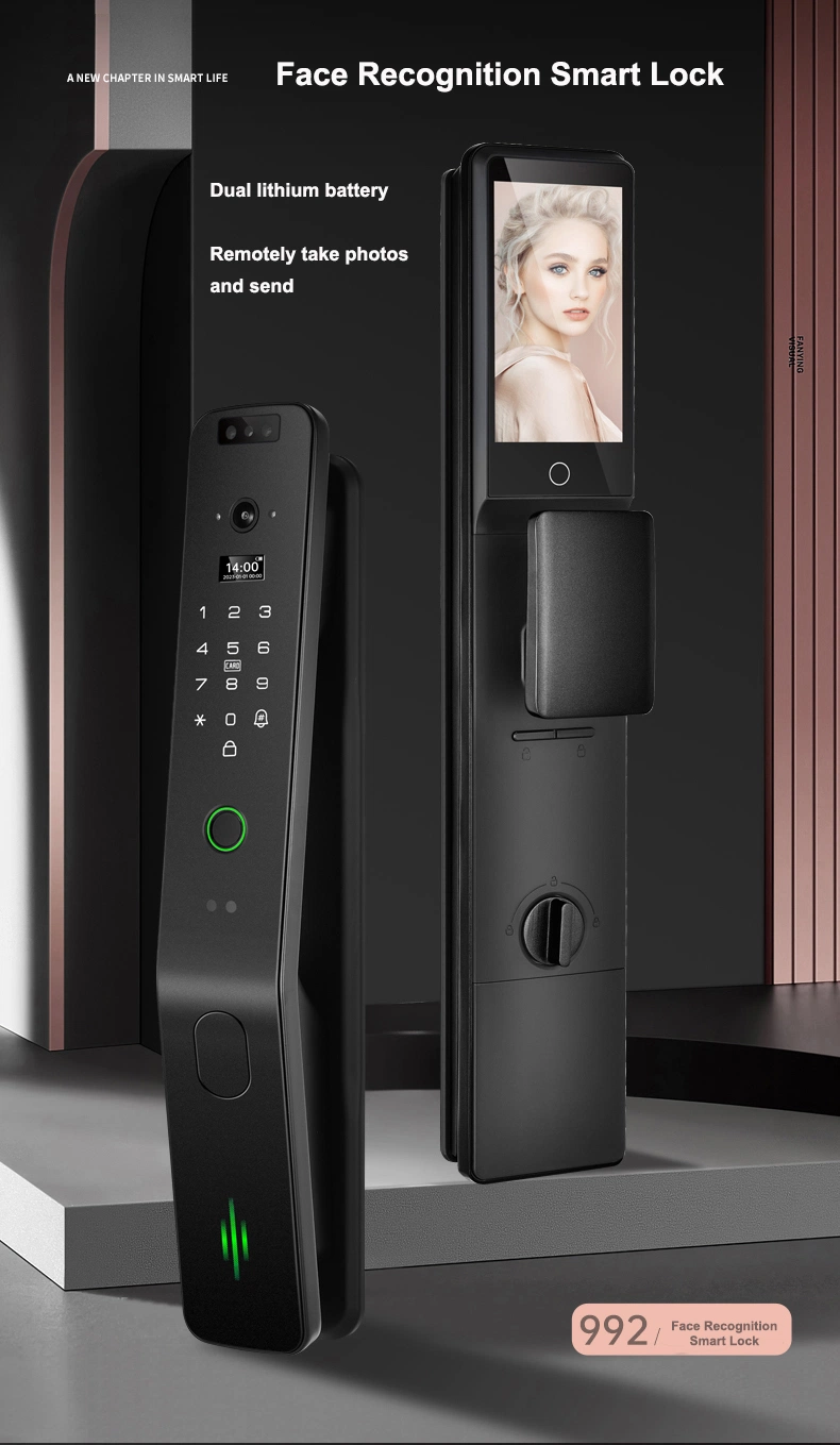 Home Front Door Keyless Smart Lock 3D Face Recognition Smart Door Lock with Camera