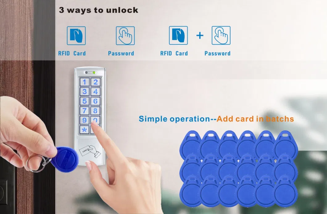 Popular Metal Casing Waterproof ID Card Access Code Access Door Control Access Control Keypad