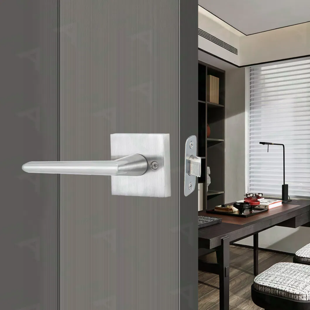 Square Handle Passage Door Lever with Zinc Alloy Interior Door Lock