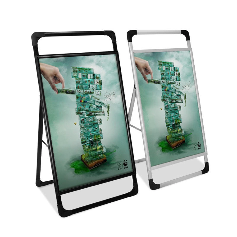 Zhenglong Aluminum a-Frame Single-Sided Handle Poster Stand Advertising Board Logo