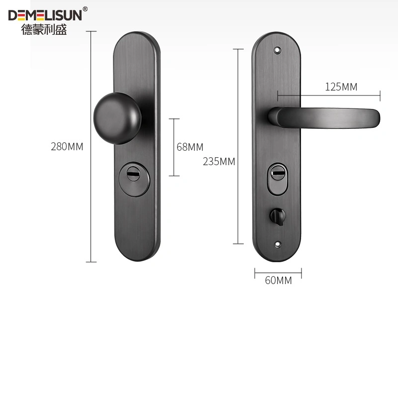 Promotional Wholesale Door Handle with Plate Fingerprint Indoor Lock Password Latch Lock