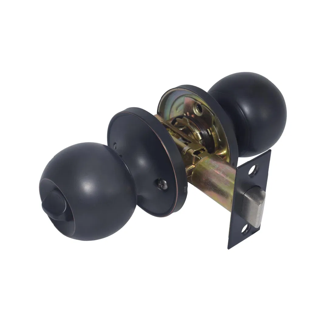 Black Orb Tubular Structure Privacy Bathroom Door Lock