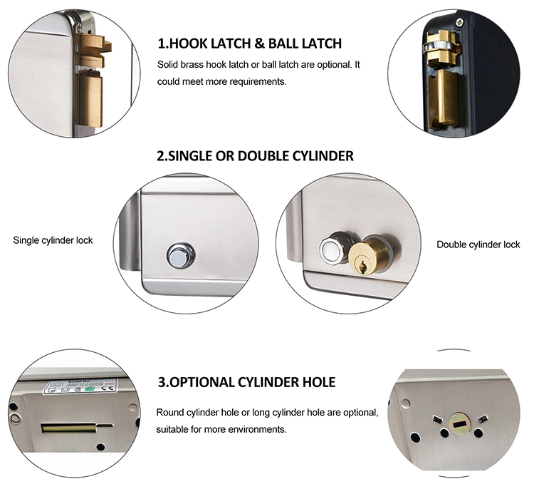 Smart Single Cylinder Electronic Door Lock Electric Rim Lock