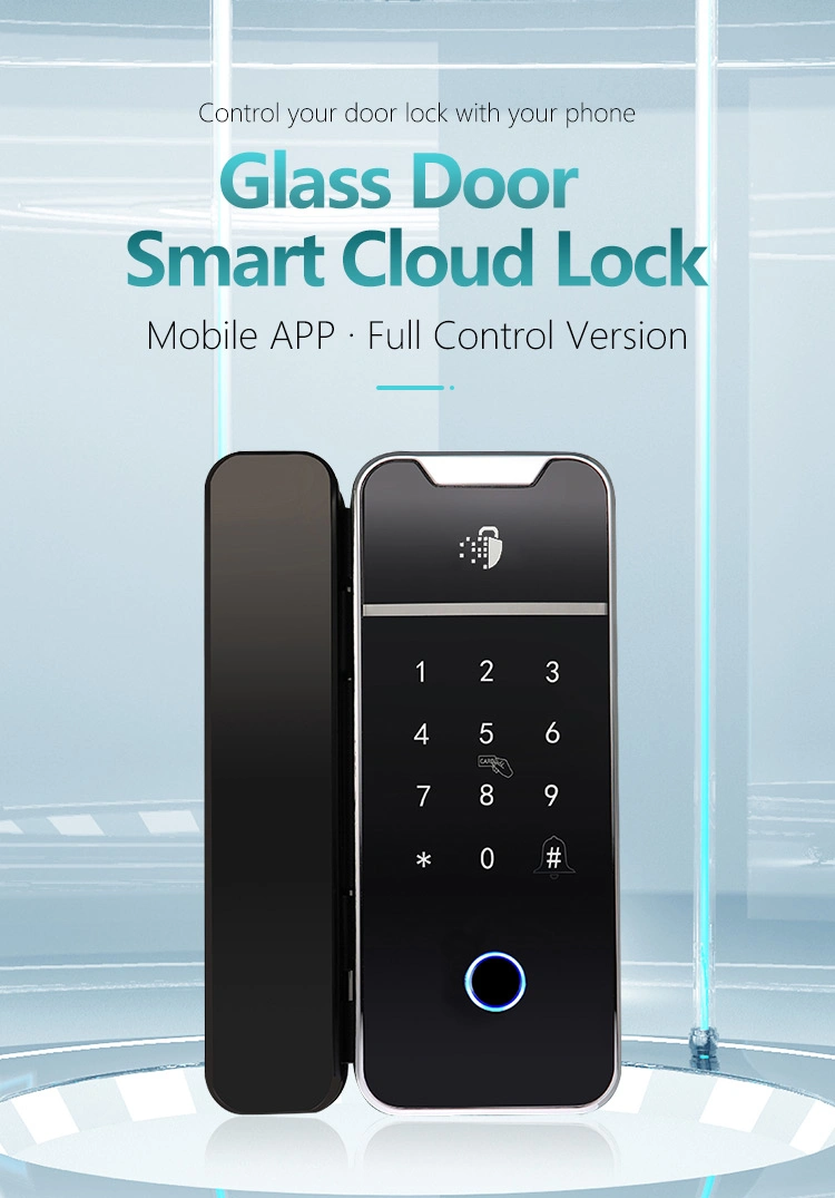 Security Glass Door Keyless Ttlock Fingerprint Digital Cerradura Intelligente Smart Lock