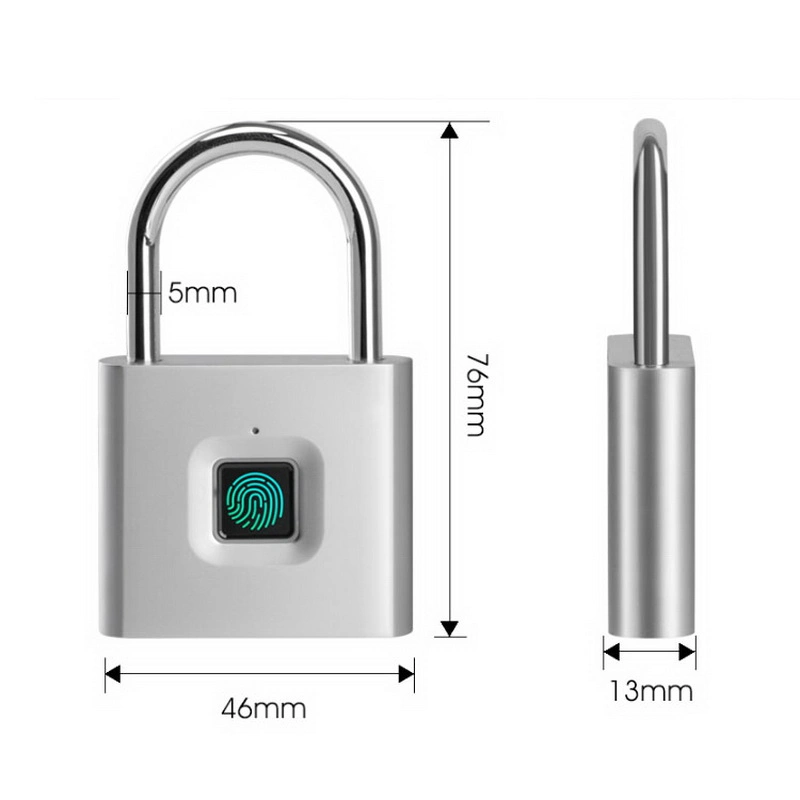 Waterproof Safe Fingerprint Keyless USB Rechargeable Electric Padlock Smart Lock