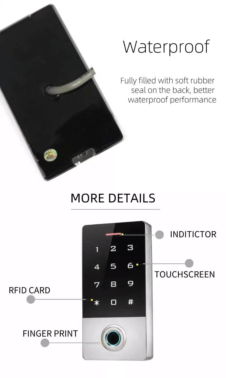 RFID Access Control System Ttlock Tuya WiFi Smart Door Lock Fingerprint Touch Access Control Keypad