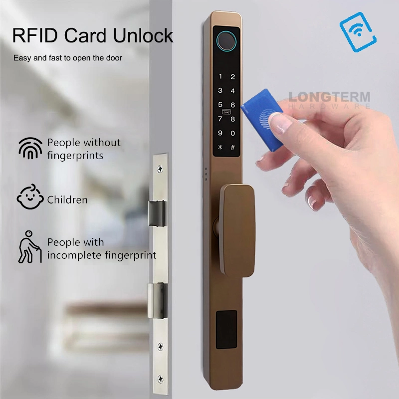 Tuya APP WiFi Mobile Lock Fingerprint Security Smart Door Lock for Front Door