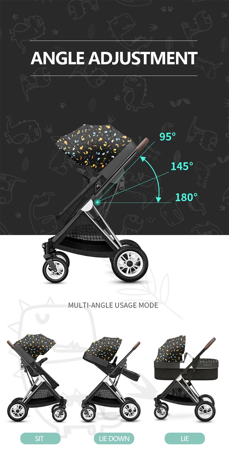 Portable Travel Luxury Iron Pram Germany 4 Baby Stroller Accessories Retractable Handle