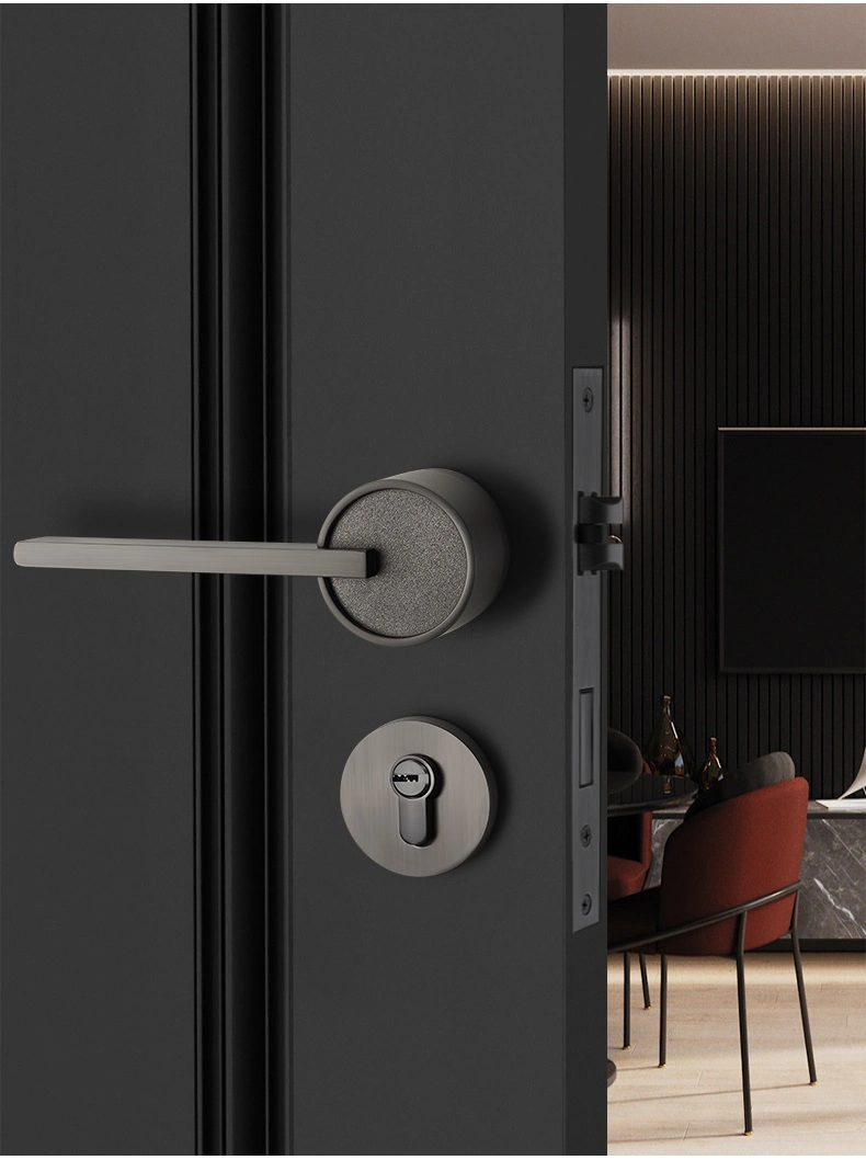 Classic Zinc Alloy Interior Door Handle with Key Set Silent Lock