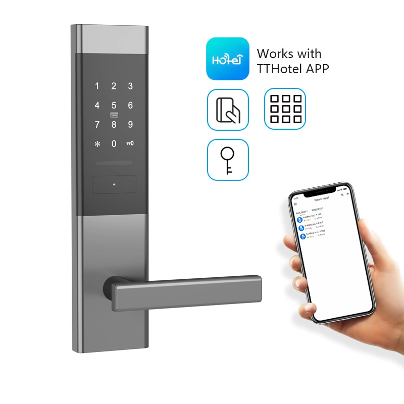 Teclado Digital Bluetooth tarjetas IC cerraduras inteligentes con sistema Tthotel Ttlock