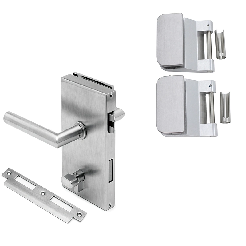 Stainless Steel 304 Big Office Glass Door Lock Lever Security