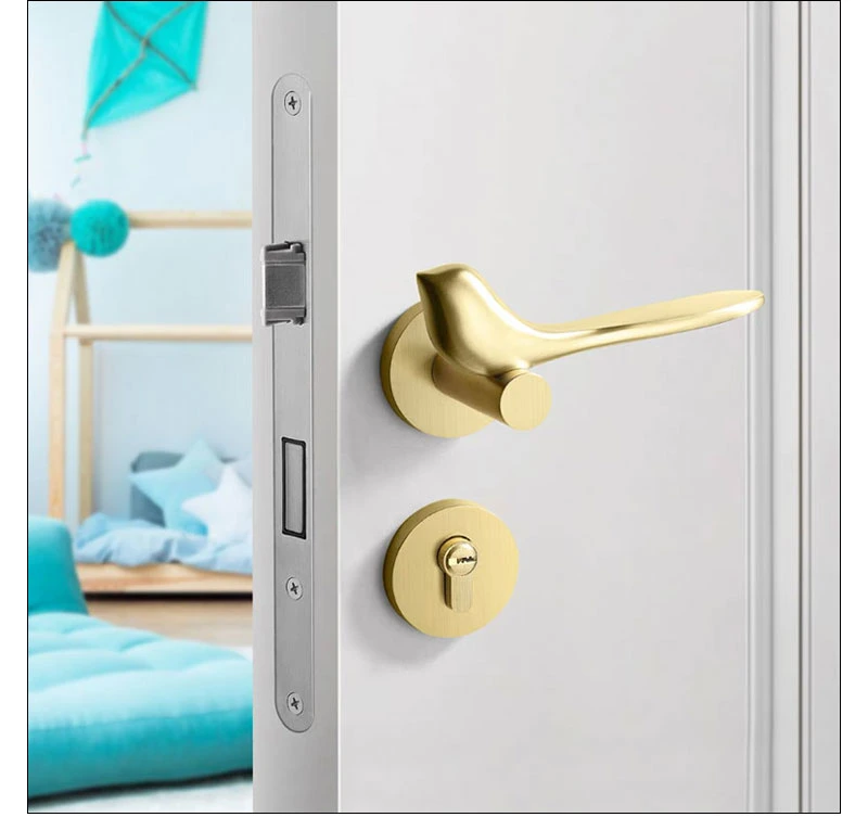 Golden Bird Interior Door Blockade Wooden Kitchen Bedroom Door Handle