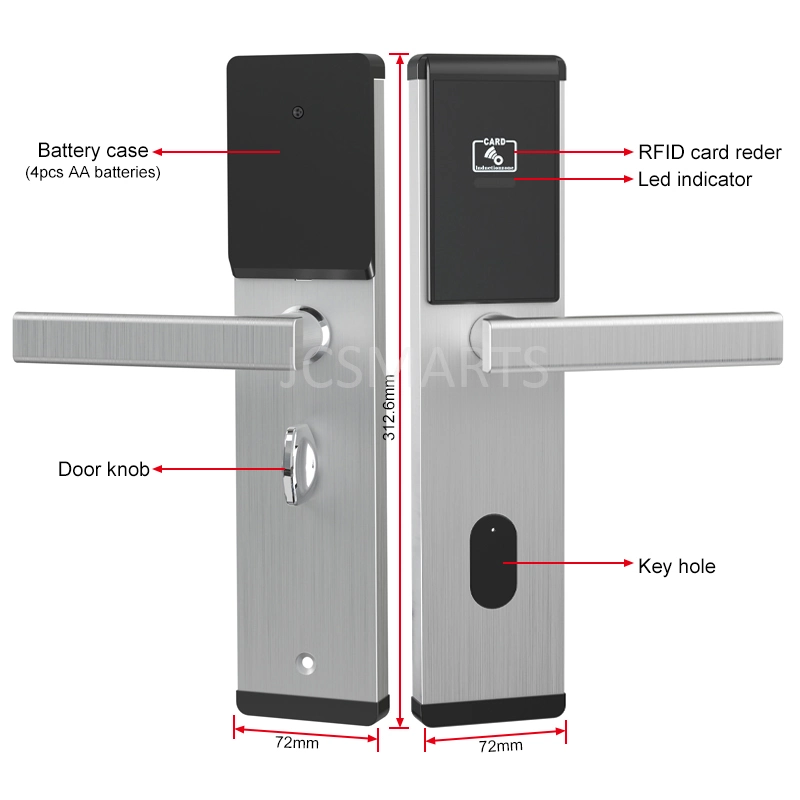 Sensitive RF Card Reader Electronic Hotel Smart Lock Weatherproof