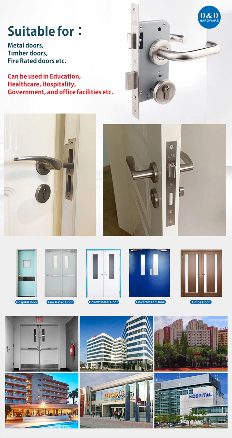 Wooden Door Lock Types with CE Certification SS304 Door Fitting