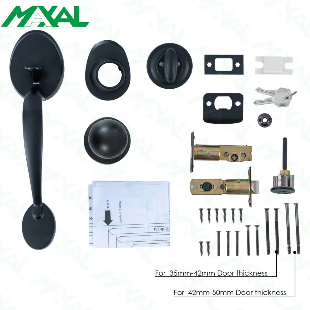 Maxal Chinese Supplier American Standard Grip Handle Door Lock with Leverset