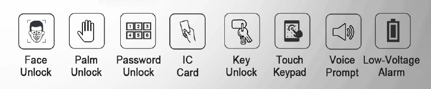 Multi-Biometric Door Lock Facial and Palm Recognition Unlock (UL-960)