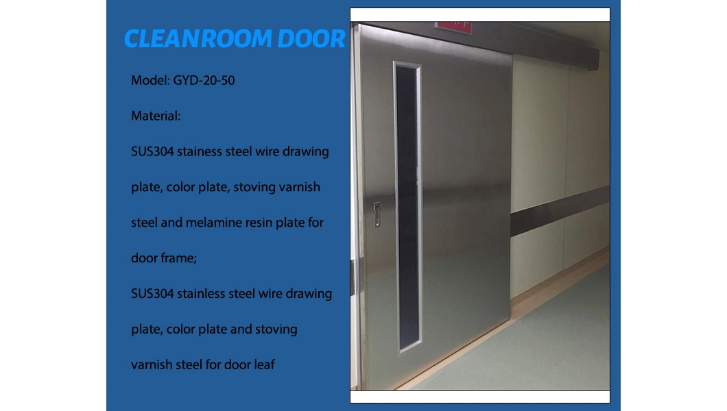 Hermetic Hygienic Automatic Sliding Door for Hospital Operating Room ICU Center