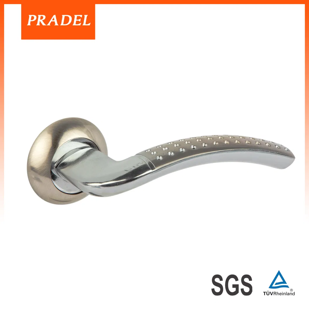 Popular High Quality Aluminium Door Lock Handles on Rosette Modern Bedroom Door Handle