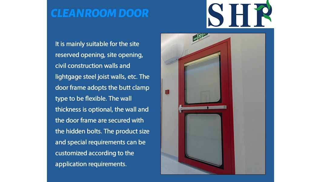 High Quality Hospital Operating Room Purification Sliding Steel Medical Airtight Cleanroom Door