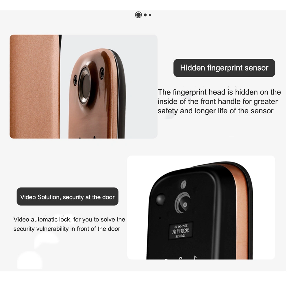 Anxinshi Door Lock Smart WiFi APP Access Control Fingerprint Card Door Lock Tuya Smart Lock Face Recognition Voice Lock