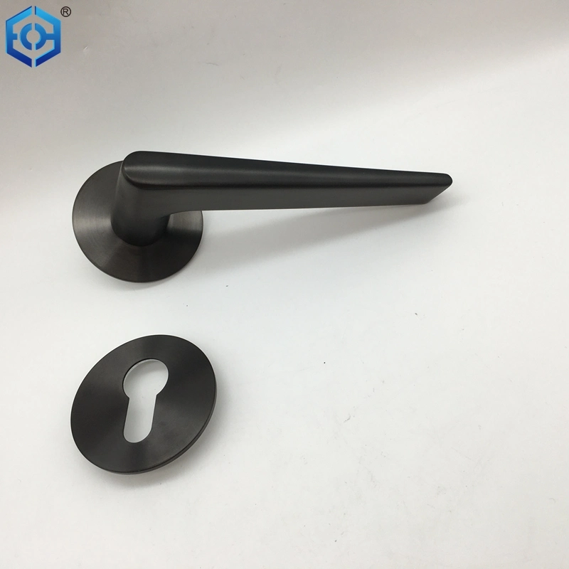 Black Magnetic Silent Room Door Levers Door Handle for Bedroom or Bathroom