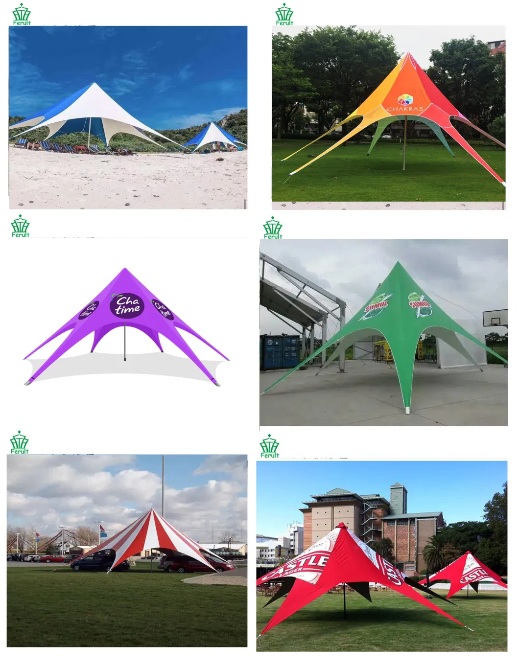 Weatherproof Tent with Star Spider Shape for Event