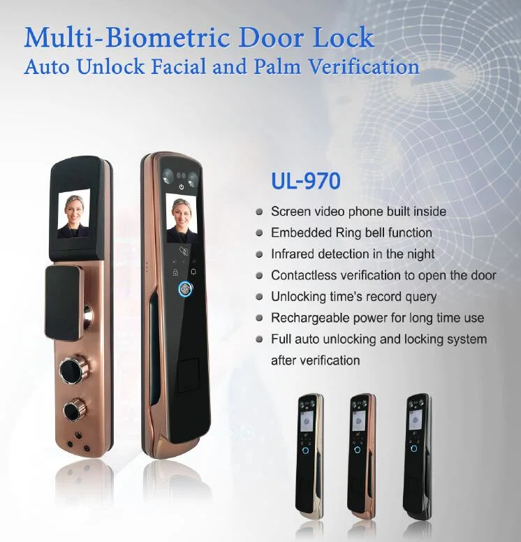 Multi-Biometric Smart Door Lock Auto Unlock Facial and Palm Verification