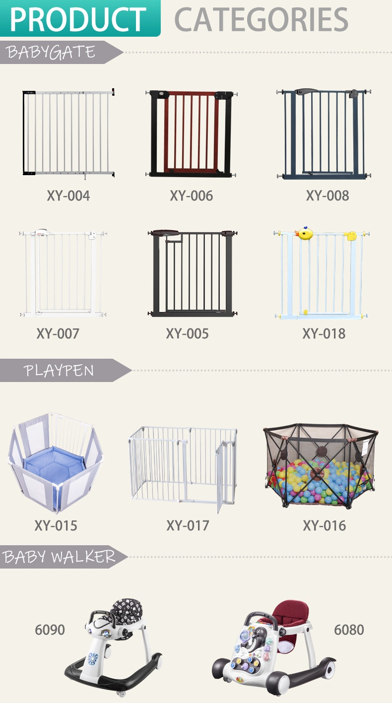 Wood Baby Safety Gate with Magnet System and Double Locking